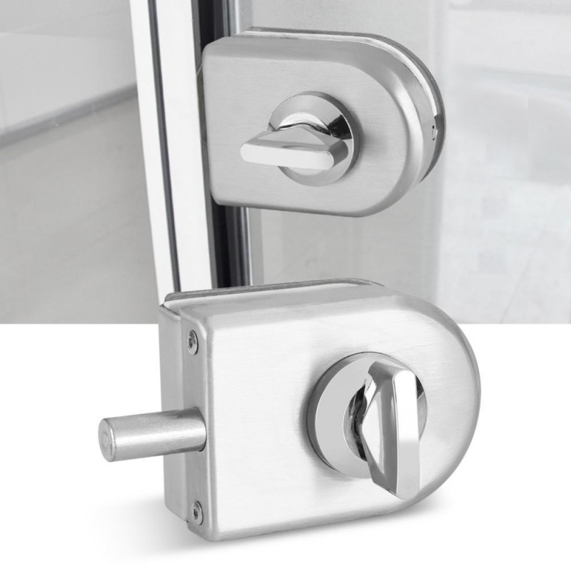 Khóa chốt kẹp kính đơn Hammered 842-07SS