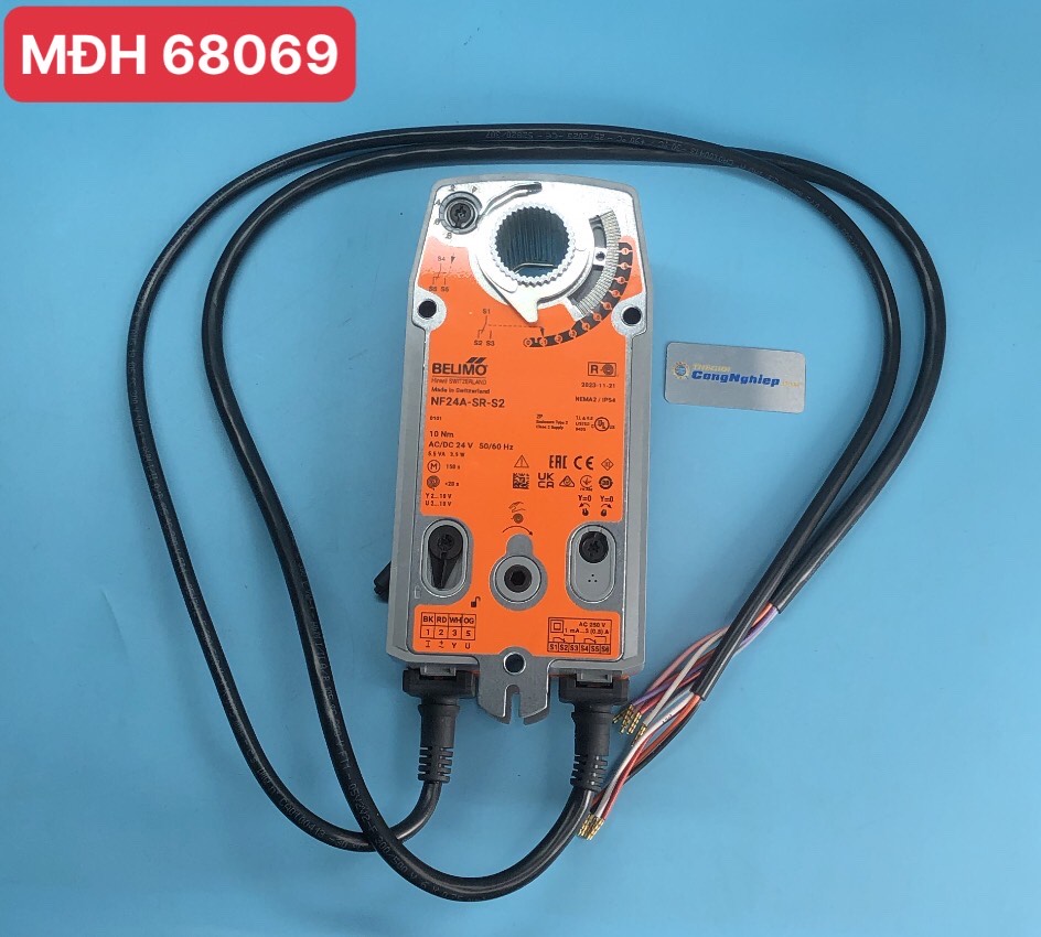 Thiết bị truyền động Belimo NF24A-SR-S2, 10 Nm - AC/DC 24V - 5.5VA   3.5W