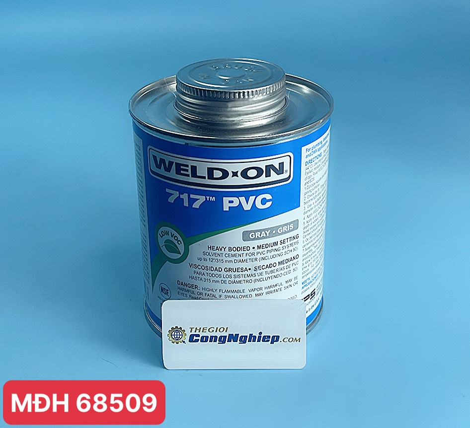 Keo dán ống UPVC Weld-on 717PT Gry , màu xám loại 473ml 